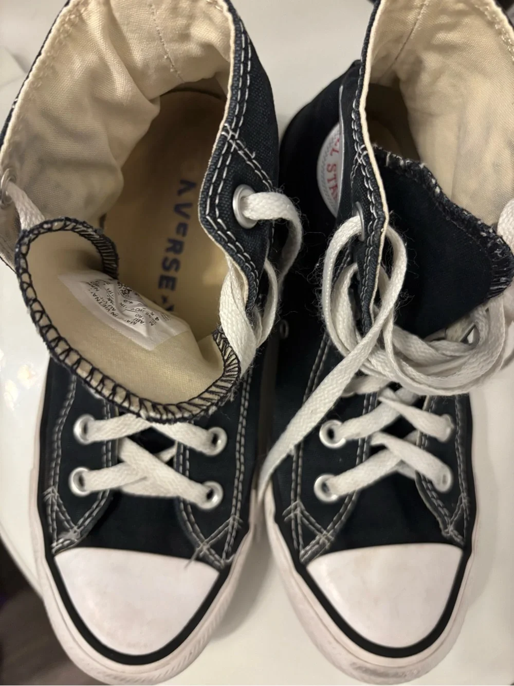 Converse Kids Black and White High-Top Canvas Sneakers